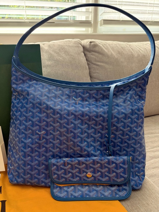 Goyard Handbags - Goyard Bohème Hobo PM in Sky Blue, Full Set